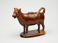 Cow Pitcher with Lid by United States Pottery Company (Maker)