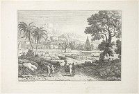 Landscape with Two Palms by Adrien Manglard