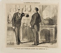 “- I actually thought a crocodile soup would taste better than that,” plate 7 from La Sopciété D'acclimatation by Honoré-Victorin Daumier