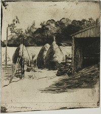 The Haystacks by Julian Alden Weir