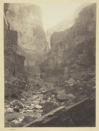 Cañon of Kanab Wash, Colorado River, Looking North by William H. Bell