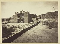 Old Mission Church, Zuni Pueblo, N.M. View from the Plaza by Timothy O'Sullivan
