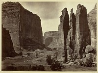 Cañon de Chelle, Walls of the Grand Cañon, about 1200 feet in height by Timothy O'Sullivan