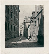 Rue Chartière (impasse Chartière) de la rue de Reims by Charles Marville