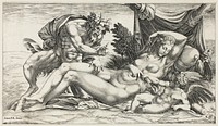 Jupiter and Antiope by René Boyvin