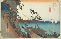 Yui: Satta Peak (Yui, Satta mine), from the series "Fifty-three Stations of the Tokaido Road (Tokaido gojusan tsugi no uchi)," also known as the Hoeido Tokaido by Utagawa Hiroshige