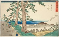 Totsuka—No. 6, from the series "Fifty-three Stations of the Tokaido (Tokaido gojusan tsugi)," also known as the Reisho Tokaido by Utagawa Hiroshige