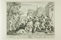 Hudibras Vanquished by Trulla, plate five from Hudibras by William Hogarth