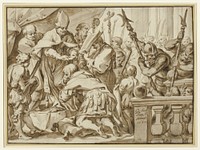 Coronation of Otto the Great in the Church of Saint'Ambrogio, Milan by Johann Christoph Storer