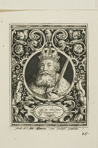 Charlemagne, plate seven from The Nine Worthies by Nicolaes de Bruyn