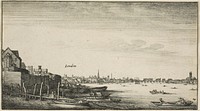 London Viewed from the Thames River at Milford Staris Below Arundel House by Wenceslaus Hollar