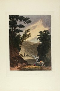 View Near the Schuylkill Falls, Pennsylvania, plate five of the first number of Picturesque Views of American Scenery by John Hill