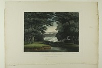 Falls of St. Anthony on the Mississippi, plate seven of the first number of Picturesque Views of American Scenery by John Hill