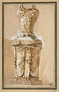 Design for a Monumental Vase by Augustin Pajou