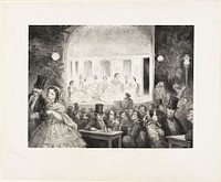 Sketch of a Café-Concert on the Rue Madame by Antoine Gustave Droz