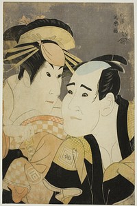 The actors Ichikawa Tomiemon (R) as Kanisaka Toma and Sanogawa Ichimatsu III (L) as the Gion Prostitute Onayo by Tōshūsai Sharaku