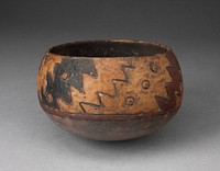 Bowl with Incised and Painted Zigzag Motif by Paracas