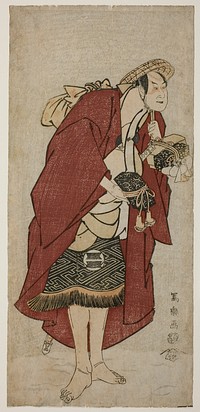 The Actor Sakata Hangoro III as the Groom Abumizuri no Iwazo in Koriyama, Actually Kurisaka Taro Tomonori (SAndai-me Sakata Hangoro no Koriyama no Umakata Abumizuri no Iwazo, jitsuwa Kurisaka Taro Tomonori) by Tōshūsai Sharaku