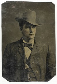 Untitled (Portrait of Man with Hat) by Unknown