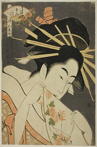 The Courtesan Senzan of the Chojiya, from the series "Beauties of the Five Festivals (Bijin gosekku)" by Ichirakutei Eisui