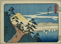 Satta Peak in Suruga Province (Suruga Satta mine), from the series "Thirty-six Views of Mount Fuji (Fuji sanjurokkei)" by Utagawa Hiroshige