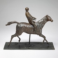 Horse with Jockey; Horse Galloping, Turning Head to the Right, Feet Not Touching the Ground by Hilaire Germain Edgar Degas