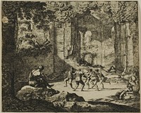 Dance of Shepherds in Antique Ruins by Jean Le Pautre