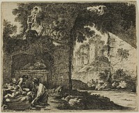 Shepherds in Ruins by Jean Le Pautre