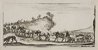 Plate Four from Drawings of Several Movements by Soldiers by Stefano della Bella