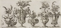 Plate Five from Collection of Various Vases by Stefano della Bella