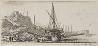 Plate Five from Various Embarkments by Stefano della Bella