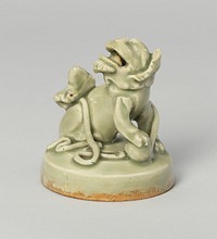 Lid with Lion-Dog, probably for Incense Burner