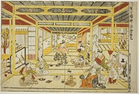 Original Perspective Picture of the Fashionable Seven Gods of Good Fortune (Furyu shichi fukujin uki-e kongen) by Okumura Masanobu