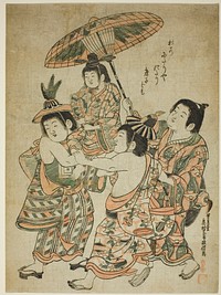 Boys Masquerading as Chinese by Okumura Masanobu