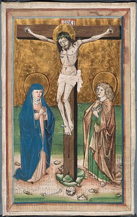 Crucifixion with the Virgin Mary and Saint John (recto); Saint Sebald with the Donors Paul Volkmayr and Sebald Schreyer (verso) by Unknown artist