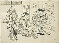 The Utsusemi Chapter from "The Tale of Genji" (Genji Utsusemi), from a series of Genji parodies by Okumura Masanobu