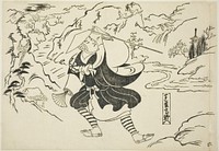 Rensho arriving at Mt. Koya (Rensho Koya-iri), from the series "Famous Scenes from Japanese Puppet Plays (Yamato irotake)" by Okumura Masanobu