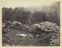 Interior of Breastworks on Round Top, Gettysburg by Timothy O'Sullivan