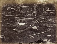 A Sharpshooter's Last Sleep, Gettysburg, Pennsylvania by Alexander Gardner