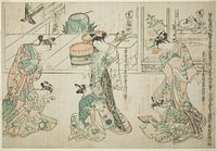 Child Attendants: A Set of Three (Kamuro sanpukutsui) by Okumura Masanobu