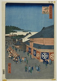 Shitaya Hirokoji, from the series “One Hundred Famous Views of Edo (Meisho Edo hyakkei)” by Utagawa Hiroshige