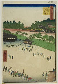 Yastukoji, Inside Sujikai Gate (Sujikai-uchi Yatsukoji), from the series “One Hundred Famous Views of Edo (Meisho Edo hyakkei)” by Utagawa Hiroshige