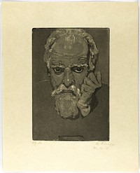 Self-Portrait with Fist to Face by Max Klinger