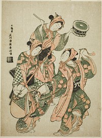 The Hobby Horse Dance (harugoma odori) by Ishikawa Toyonobu