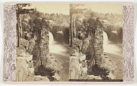 Ausable Chasm - Birmingham Falls, from Block Point, from the series "Gems of the Adirondacks" by Baldwin Photo