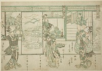 Puppeteers - A Set of Three (Ayatsuri sanpukutsui) by Ishikawa Toyonobu