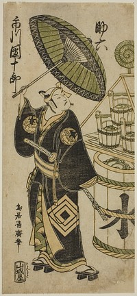 The Actor Ichikawa Danjuro IV as Sukeroku in the play "Choseiden Fudan-zakura," performed at the Nakamura Theater in the fourth month, 1756 by Torii Kiyohiro