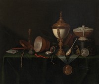 Still Life with Ostrich Egg Cup and the Whitfield Heirlooms by Pieter Gerritsz. van Roestraeten