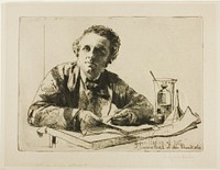 Portrait of Francis Seymour Haden, No. 2 (While Etching) by Francis Seymour Haden