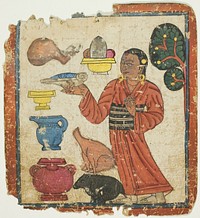 Presentation of Offerings, from a Set of Initiation Cards (Tsakali)